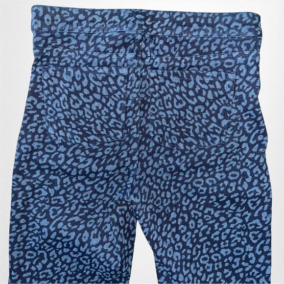 SPANX by Sara Blakey Ankle Jean-Ish Leggings in Denim Leopard Print Size Medium - Picture 4 of 10